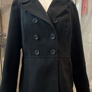 Woman’s Black XL Winter Coat Peacoat